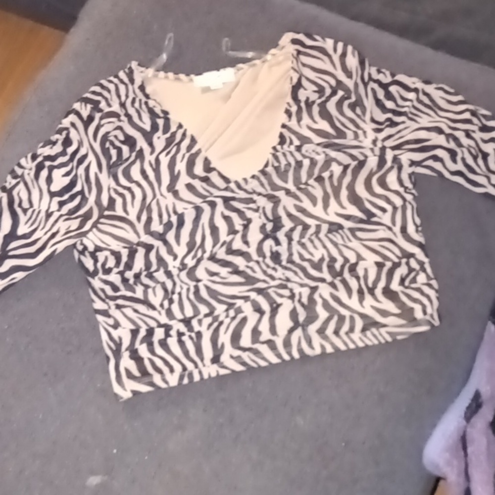Zebra print croptop